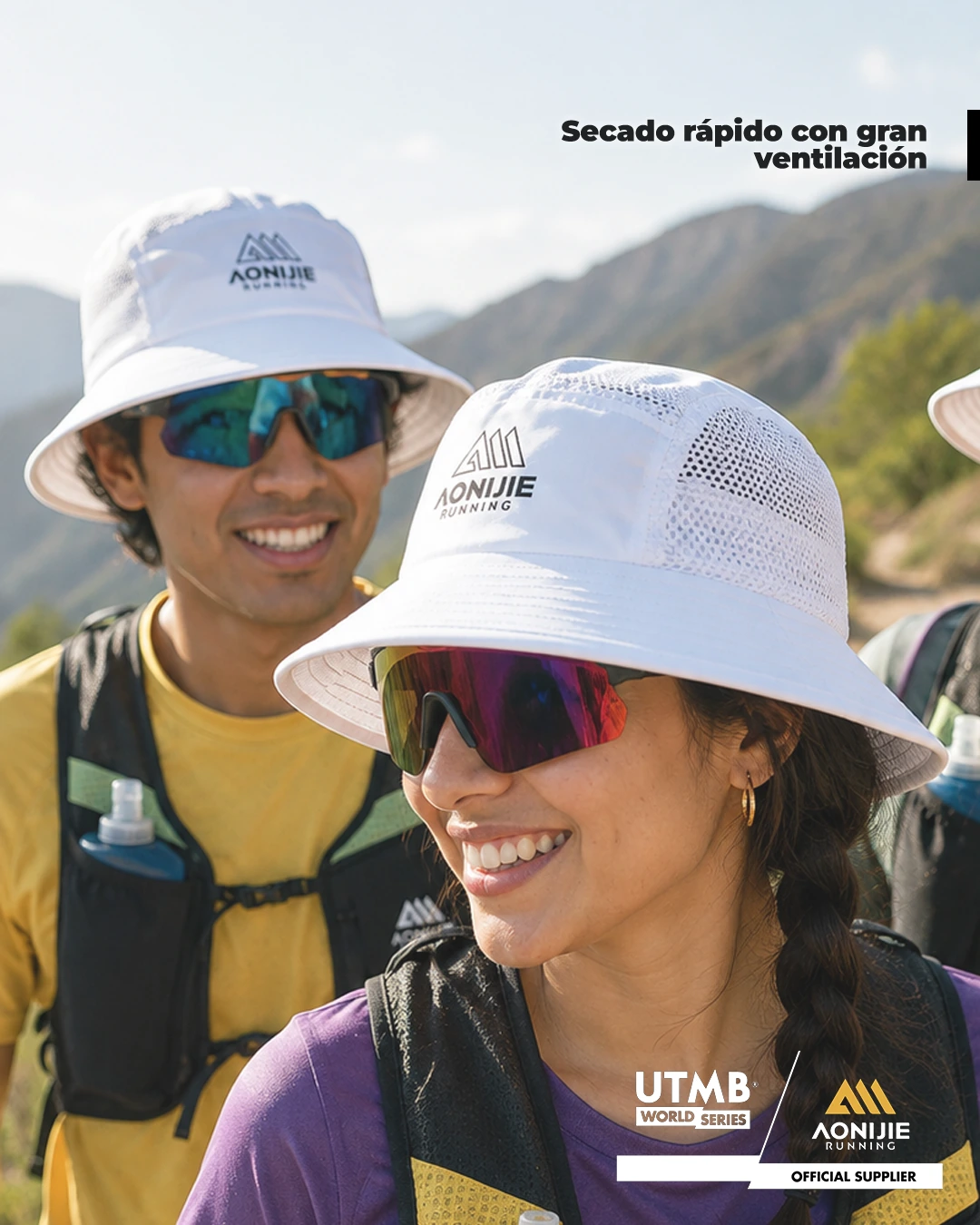 Pieza de contenido de AONIJIE Guatemala sobre accesorios para trail running