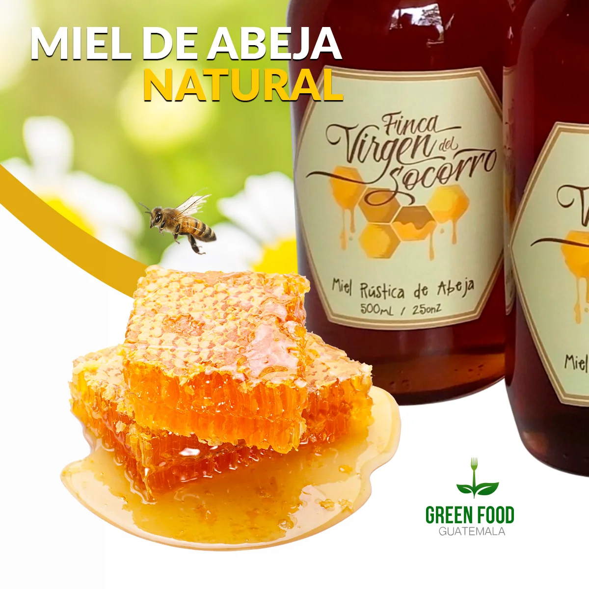 Post de Green Food Guatemala para miel de abeja natural