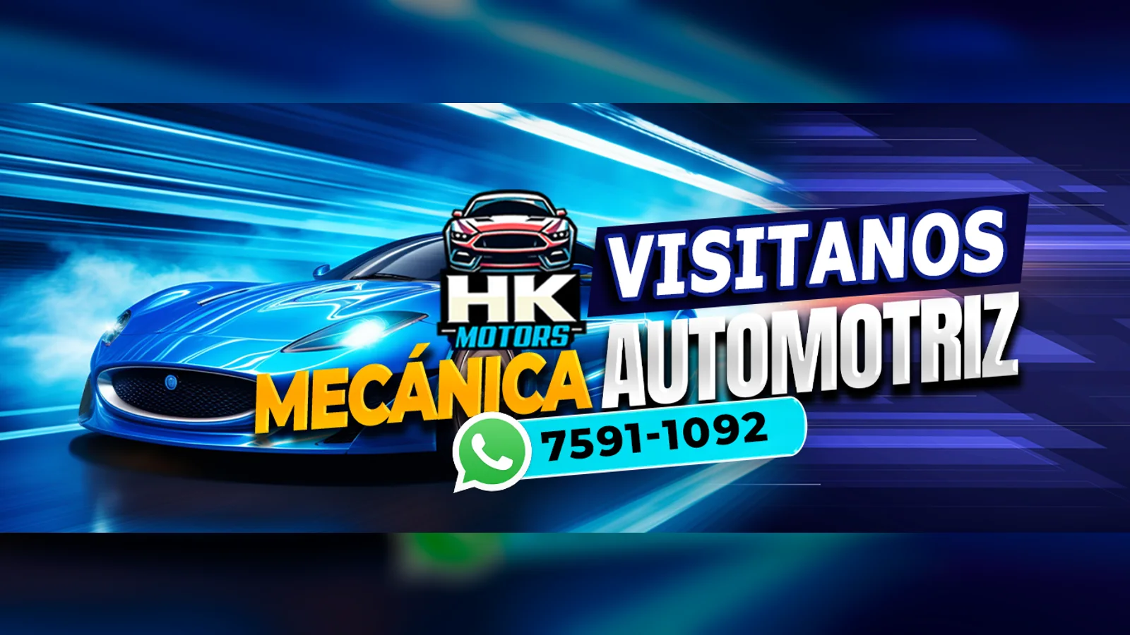 Banner de HK Motors para su servicio de mecánica automotriz