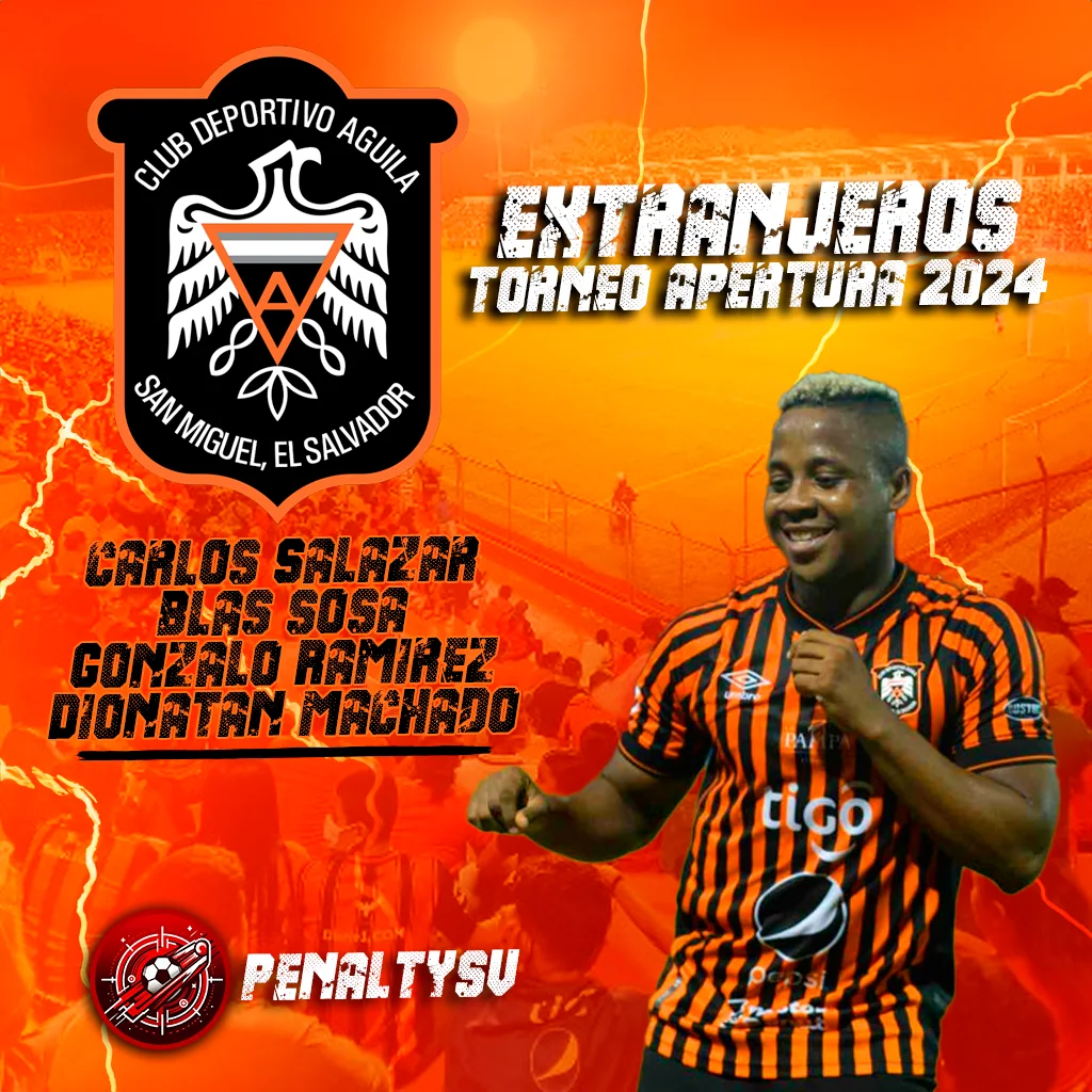 Post de Penalty El Salvador sobre los jugadores extranjeros de C.D. Águila en el Torneo Apertura 2024